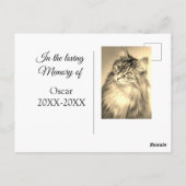 Carte Postale souvenir de deuil aimant funéraire ajouter nom de  (Dos)