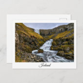 carte postale souvenir de la cascade Svodufoss en (Devant / Derrière)