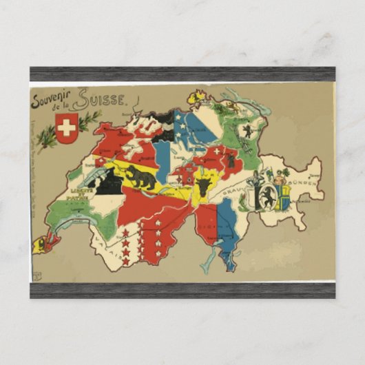 Carte Postale Souvenir De La Suisse, cru (Devant)