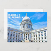 Carte postale souvenir de Madison Wisconsin (Devant / Derrière)