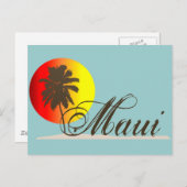Carte Postale Souvenir de Maui Hawaï (Devant / Derrière)