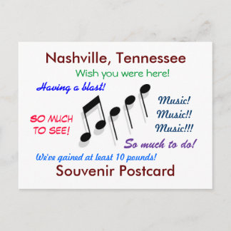 Carte Postale Souvenir de Nashville