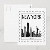 Carte Postale souvenir de New York (Devant / Derrière)