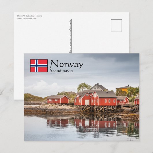 Carte Postale Souvenir de Norvège (Devant / Derrière)