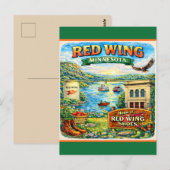 Carte postale souvenir de Red Wing, Minnesota (Devant / Derrière)