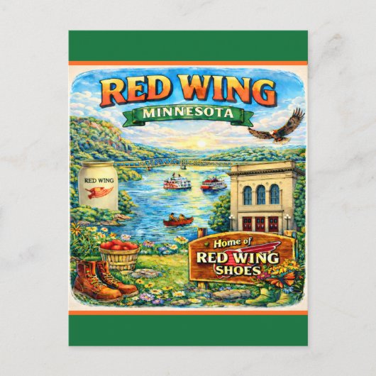 Carte postale souvenir de Red Wing, Minnesota (Devant)