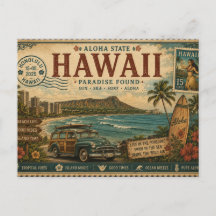 Souvenir de vacances vintage à Hawaï