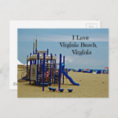 Carte Postale Souvenir de Virginia Beach, Virginie (Devant / Derrière)