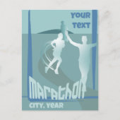 Carte postale souvenir de voeux de marathon (Devant)