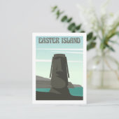 Carte Postale Souvenir de voyage de l'île de Pâques (Debout devant)