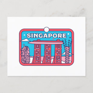 Carte Postale Souvenir de voyage de Singapour