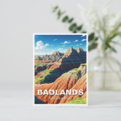 Carte Postale Souvenir du parc national des Badlands (Debout devant)