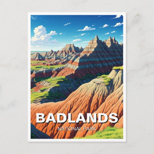 Carte Postale Souvenir du parc national des Badlands (Devant)