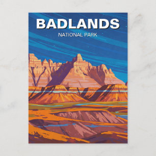 Carte Postale Souvenir du parc national des Badlands