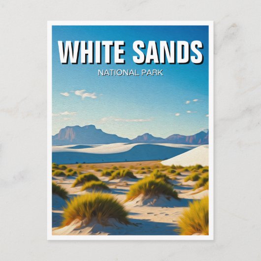 Carte Postale Souvenir du parc national des Sands blancs (Devant)