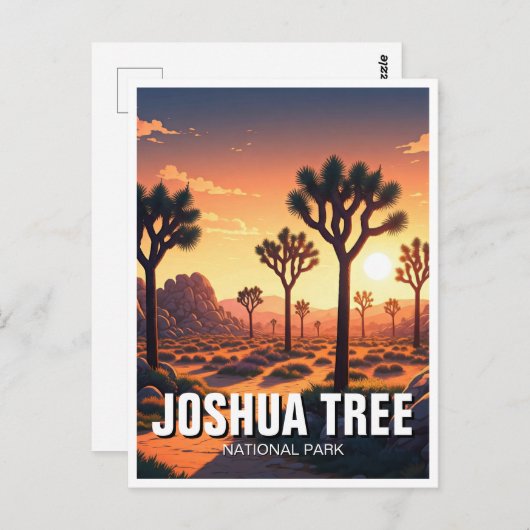 Carte Postale Souvenir du parc national Joshua Tree (Devant / Derrière)