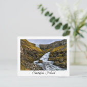 Carte postale souvenir Svodufoss, Islande (Debout devant)