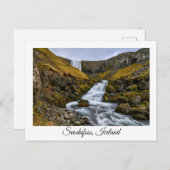 Carte postale souvenir Svodufoss, Islande (Devant / Derrière)