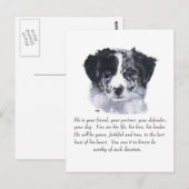Carte Postale Souvenirs Border Collie (Devant / Derrière)