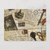 Carte Postale Souvenirs de courrier ancien vintage (Devant)