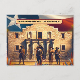 Carte Postale Souvenirs de l'Indépendance d'Alamo Texas