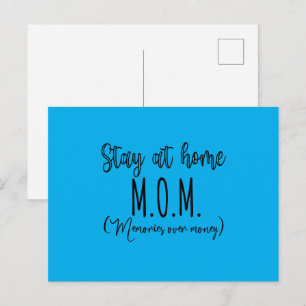 Carte Postale Souvenirs de maman à la maison plutôt que l'argent