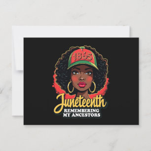 Carte Postale Souvenirs de mes ancêtres Junetdix Mois Noir