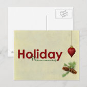 carte postale souvenirs de vacances (Devant / Derrière)