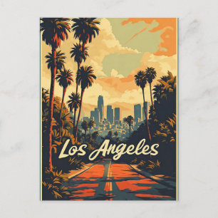 Carte Postale Souvenirs de voyage sur la côte de Los Angeles Cal
