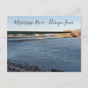 Carte Postale Souvenirs du Mississippi, Dubuque, Iowa 
