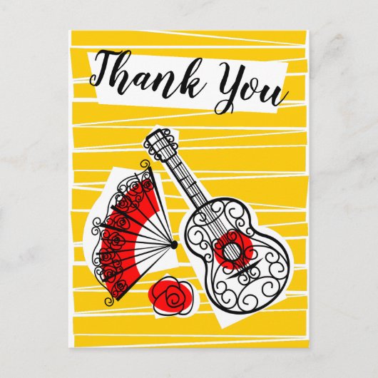 Carte Postale Souvenirs Espagnols Merci vertical (Devant)