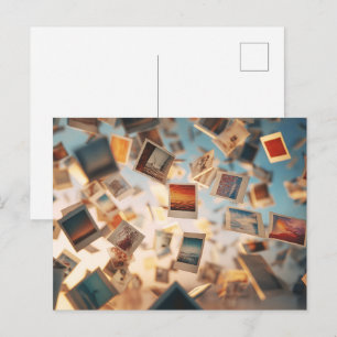 Carte Postale Souvenirs Polaroïd Flottants