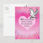 Carte Postale Souvenirs précieux" Oiseau (Devant / Derrière)