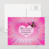 Carte Postale Souvenirs précieux Poème papillon (Devant / Derrière)