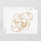 Carte Postale Souvenirs précieux premier baiser (Devant / Derrière)