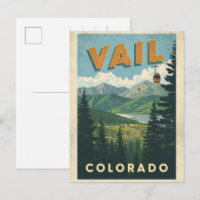 souvenirs vintage Vail colorado téléphérique extér