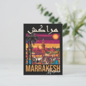 Carte Postale Souvenirs Vintage voyage Marrakech Maroc (Debout devant)