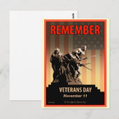 Carte Postale Souviens-toi de la fête des anciens combattants (Devant / Derrière)