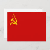 Carte Postale Soviet Union Flag, USSR, CCCP, Communism, Lenin (Devant / Derrière)