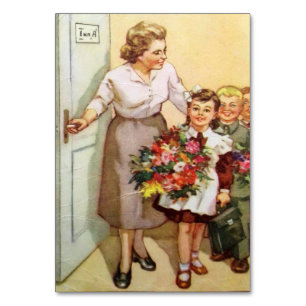 Carte postale soviétique dédiée aux vacances scola