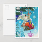 Carte postale soviétique vintage du Nouvel An/Noël (Devant / Derrière)