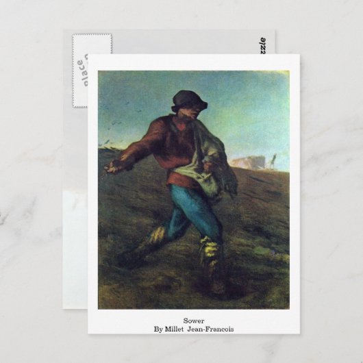Carte Postale Sower Par Millet (Ii), Jean-François (Devant / Derrière)