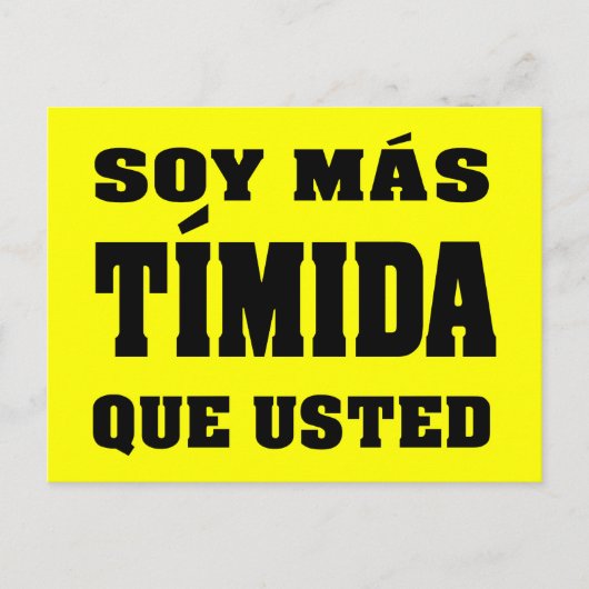 Carte Postale Soy mas timida que usted (Devant)