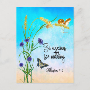 Carte Postale Soyez anxieux pour rien Philippiens 4:6