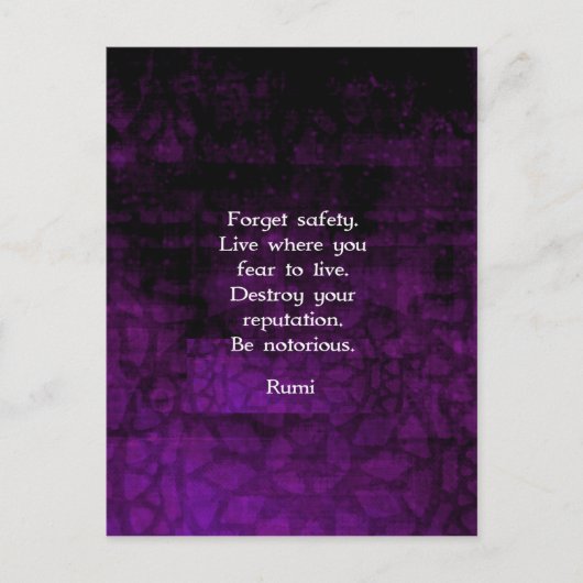 Carte Postale Soyez Citation Inspirationnelle De Rumi Célèbre (Devant)