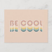 Carte Postale Soyez Cool Retro Rainbow Typographie (Devant)
