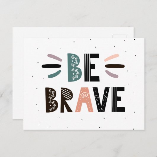 Carte Postale Soyez courageux (Devant / Derrière)