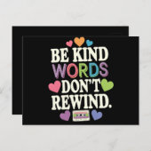 Carte Postale Soyez des mots gentils ne remuez pas drôle (Devant / Derrière)