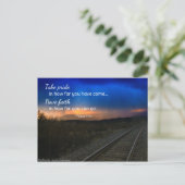 Carte Postale Soyez fiers de ce que vous êtes arrivé... (Debout devant)