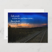 Carte Postale Soyez fiers de ce que vous êtes arrivé... (Devant / Derrière)